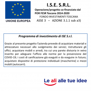 Operazione Internazionalizzazione – Regione Toscana (POR FESR 2014-2020) Fondo Investimenti Toscana