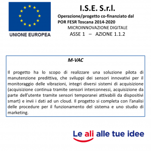 Operazione/progetto co-finanziato dal POR FESR Toscana 2014-2020 Microinnovazione Digitale