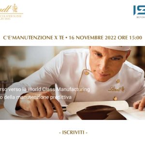 Lindt & Sprüngli and ISE – November 16, 2022 – 3 PM at C’èManutenzioneXte!