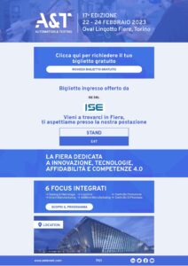 ISE partecipa a A&T stand E47 22-24 Febbraio 2023